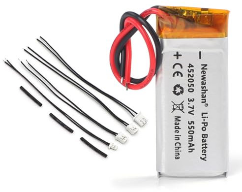NEWASHAN 550mAh Lipo Batterie H452050 pour Cardo Oreillette Casque Écouteur Scala Rider Q2 Freecom 2 Multiset Q2 TeamSet Pro Solo Bluetooth Moto Intercom Interphone Audio sans Fil Accu Piles 09D29