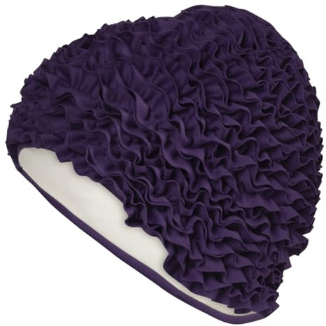 Fashy Cuffia da bagno da donna con balze interne in pellicola e impermeabilizzante, viola