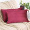 Cozyor 2er Set Sofakissen mit Füllung und Bezug 40x60cm weiche Kissenhülle mit Dekokissen Couchkissen für Sofa, Schlafzimmer, Wohnzimmer, Balkon, rot Berry, flauschig, mit verstecktem Reißverschluss