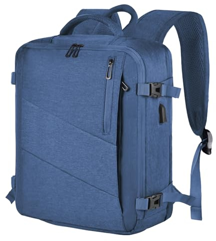 Leyrica Handgepäck Reiserucksack 45x36x20 für Easyjet, Rucksack Travel Backpack Wasserdichter Tagesrucksack Schultasche Wanderrucksack (Blau)