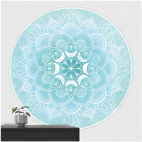 FoLIESEN - Wandaufkleber - Türaufkleber I selbstklebendes Poster für Tür & Wand I runder Wand-Sticker I Wandtatto I Wandbild Mandala, .:Ø 40cm