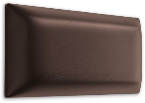 Muralo - Wandkissen aus Kunstleder Kopfteil-Bett Wandpolster Bettkopfteil Gepolstert Polster-Paneel Kopfenden für Wohnzimmer, Schlafzimmer (Braun, 90 cm x 30 cm)