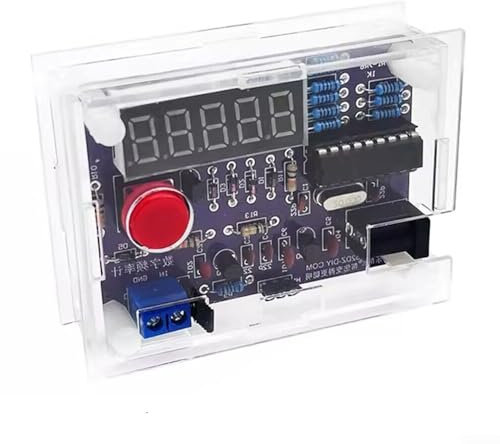 DIY Frequency Tester Kit 1Hz-50MHz DIY Frequency Crystal Counter Meter Oscillator Tester With Acrylic Shell For Measuring Radio Transceivers
