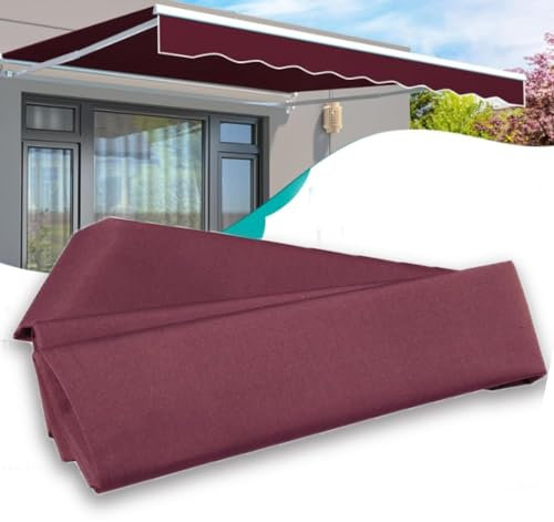 NILZA Ersatz Klemmmarkise Canvas Markise Balkon Ersatzstoff UV-beständig Sonnenschutz Ersatzbespannung Außen Markisenstoff Markise Für Terrasse Geschäfte - Ohne Rahmen(Size:(16x13ft) 5x4m)