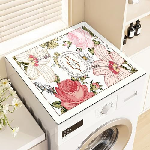 BALAMLB Tapis Lave Linge Dessus Machine à Laver, Top Protection Laveuse, Couverture RéFrigéRateur Anti-PoussièRe, Housse Machine a Laver,Supérieure pour Lave-Linge Et Sèche-Linge C,30x40cm
