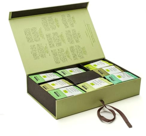 Meridiani® | Set Regalo Tè e Tisane BIO | Rotta per la Groenlandia | Cofanetto 40 Filtri in 8 Sapori Diversi | Scatola Regalo Infusi
