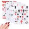 8 Sheets Halloween Nail Stickers, Self Adhesive Nail Design Stickers Skeleton Bat Spider Web Witch Ghost Nail Stickers for Halloween Party