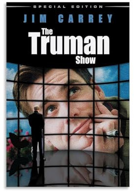 WHBAQ Filmposter The Truman Show, Leinwand, farbecht, Wandkunst, dekoratives Gemälde für Wohnzimmer, Schlafzimmer, Heimdekoration, 30 x 45 cm, ungerahmter Stil