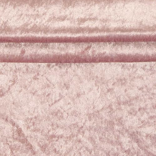 Pannesamt Samt-Stoff ab 0,5m Velvet Dekostoff Kostümstoff Panné Samt glänzend Farbwahl, Farbe:13-2804 rosa