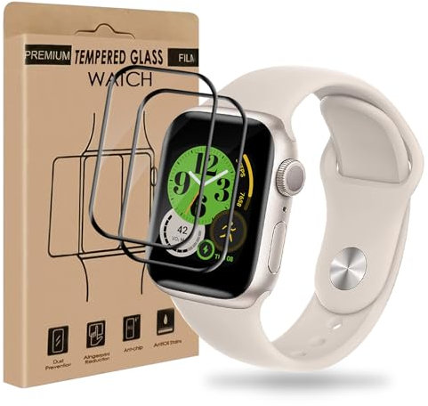 VSEER 2 Stück Schutzfolie für Panzerglas für Apple Watch Series 7/8/9 45mm, Frei von Kratzern Bruchsicherheit Apple Watch 45mm Folie, Anti-Öl Anti-Bläschen Schutzglas für Apple Watch 9 45mm