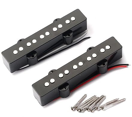 BESTonZON Pickups De Basse Électrique à Cordes Ensemble Micros Jb Style Ouvert Et Accessoires Pour Guitare Basse Couleur Noire