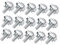 jojofuny Server-Rack-Hardware-kit – 100 Verzinkte Rack-montageschrauben Käfigmuttern Und Clip-muttern Für Eine Einfache Installation