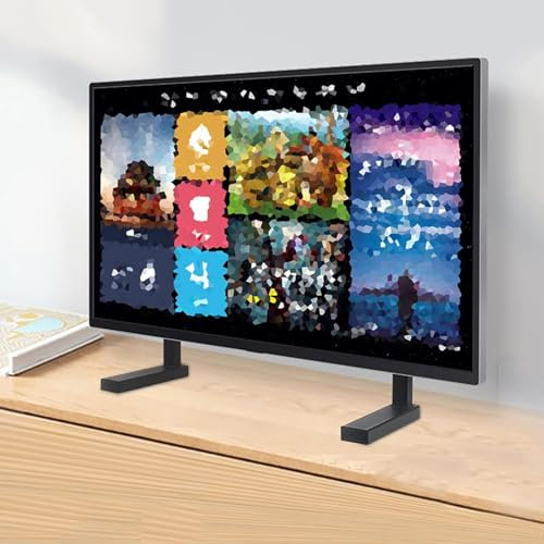 LwsCUiH Monitor Arms Desktop TV Stand, Desktop TV Base, Adjustable Hook Hole Distance, Suitable For 50-75 Inch LED Screen Displays