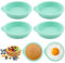 ICHOWHO 4 Pack Air Fryer Egg Molds, Silicone Heat Resistant Flexible Durable Cooking Molds for Fried Eggs, Hamburger Buns, Round Tools, Kitchen Accessories