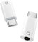 MoKo USB C auf 3,5mm Audio Kopfhörer Adapter, Type C auf Kopfhörer 3,5mm Klinke Aux Dongle Kompatibel mit iPhone 16 15 Pro Max Plus, Galaxy S24 S23 S22, iPad Air/Pro, MacBook, Pixel, Weiß