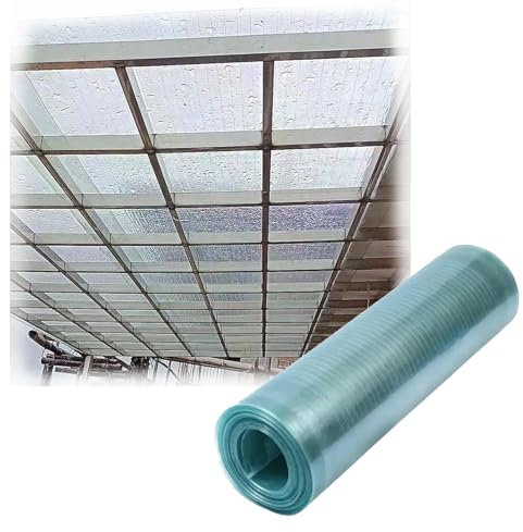 Lastre di copertura in policarbonato trasparente, per serre, balconi, finestre, facili da tagliare, 0,5 x 1 m (1,6 x 3,3 piedi)
