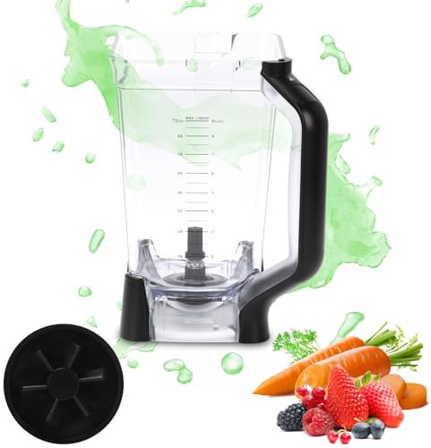 LZEXIN Blender Replacement Parts for Ninja 72oz (9 Cups), Blender Parts Replacement Container with Scale and Extension Handle for Ninja Pitcher BL610,BL610BRN,BBL610C,C0610B,C0650B,CT610,CT610C,CT611C