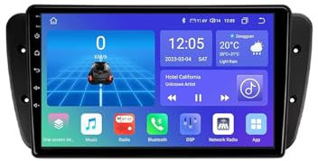 9 Pulgadas Android 13 Radio Coche para Seat Ibiza 6j 2008-2015 con Android Auto/Carplay GPS WiFi Bluetooth Radio FM Pantalla Dividida USB SWC GPS Coche Navegador(2+32G)