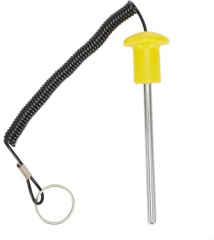 HavenDomicile Perno magnético para apilar peso, accesorio de repuesto para gimnasio, cordón de alambre de acero, fijación segura, movimiento rápido, fijación fiable, M8 M10, amarillo (M8 x 125 mm)