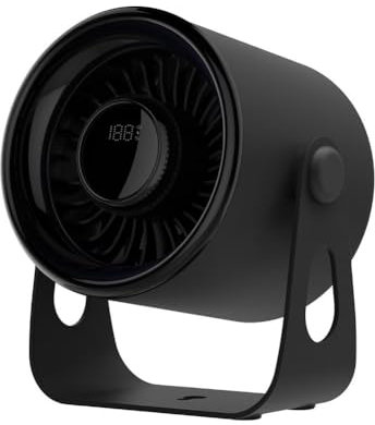 Uxsjakjsd Ventilador Pequeño Ultrasilencioso Enchufable, Potente, con 100 Velocidades, Circulación de Aire Infinita, Carga de Escritorio, Montaje en Pared, Color Negro.