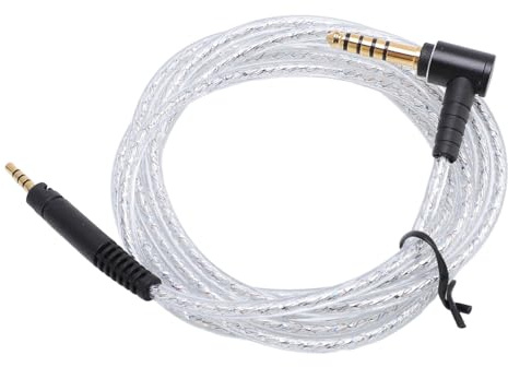 XUMIUZIY Cable de Auricular Equilibrado de 2.5 Mm a 4.4 Mm, Alambre Plateado con Mecanismo de Bloqueo, para HD598 HD599 HD558 HD518 HD569 Longitud de los Auriculares 4.92 Pies