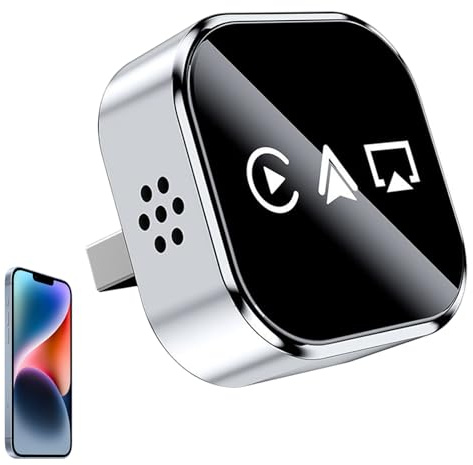 Pavsicgn Mirroring Del Telefono Sullo Schermo Auto | Convertitore Streaming | Adattatore TV Automobile Da Cablato A Senza Fili - Per Audio Collegamento Mobile Accoppiamento Visione Film E Media