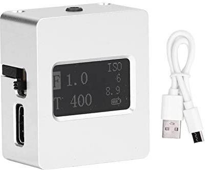 Respicefinem Camera Light Meter With Usb Cable Reflection Photometer For Photography Aperture And Shutter Priority Modes Cold Hot Shoe Mount Compact Design Aluminum Alloy Build (Silver White)