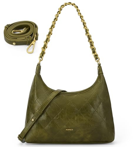 Fexkean Handtaschen Damen,Umhängetasche für Frauen Crossbody Taschen,PU Leder Trendy Handtasche,Mini Hobo Bag Retro Achsel Tasche,Shoulder Bag für Dating Party Ausflüge