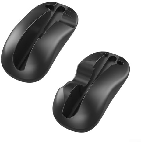 ZiStarlilife Lot de 2 supports ergonomiques pour manette de jeu Nintendo Switch 2, support compact ABS portable pour voyage et configuration à domicile, noir et rouge (noir)