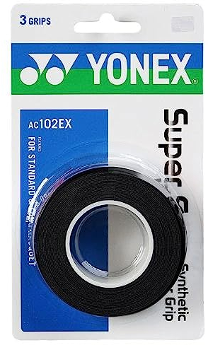 YONEX Griffband Super GRAP 3 Pack – Tennis, Badminton, Squash – Wahl der Farben, schwarz