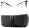 modamoda de T159 Damen Leder Umhängetasche Schultertasche Medium handmade in Italy, Farbe:Weiß/Schwarz