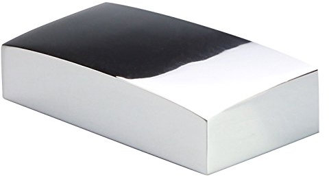 Jackson Woodturners Forge Chrome Half Flat Cap Newel Cap – Designed to Fit 70 x 33mm Square Newel Post, 74mm x 37mm