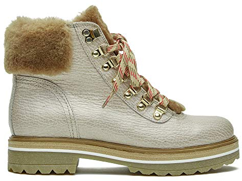 Kanna modischer Damen Wanderschuh mit Fell (38 EU)