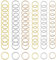 Natuce 180 Stücke Haarringe, Braid Ringe Haarspangen Haar Charms Haarschleifen Clips Haarbänder Geflecht Ringe für Punk Hip-Hop DIY Frisur Dekoration 3 Farben / 2 Größen