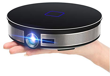 WANGLX ST D8S Projector 3800 Lumens LED Video Projector Micro Multimedia Player Support 1080P Compatible HDMI/USB/DC/TF Card Home Theater Office, Black