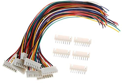 VUNIVERSUM 5X 8Pin (7s) Premium XH 2.54mm 2.54 Stecker inkl. 15cm 24AWG Elektronik Kabel + Buchse Lose für Lipo Akku Balancerkabel Pitch RC JST-XH