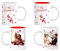 Lote de 5 Originales Tazas de Cerámica Personalizables Corazones(A Elegir). Recuerdos. Vajillas. Regalos para Fiestas de Cumpleaños, San Valentín, Bodas, Bautizos y Comuniones.DC (BLANCO)
