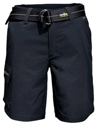 crazy4sailing Unisex Deck Segel‑Shorts – schnelltrocknend, Ultraleicht & Stretchy, UPF 40 Schutz, Abriebfest verstärkter Sitz, praktische Taschen, elastischer Bund inkl. Gürtel Carbon S