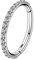 OUFER 16G Rostfreier Stahl Knorpel Ohrringe Fünf Petal Clear CZ Blume Tragus Helix Earrings Knorpel Ohrstecker steel-16G-11mm