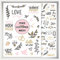 Sticker Hochzeit Gästebuch by snaPmee - Transparente Deko Aufkleber - Hochzeitssticker mit 133 Motiven - Fotoalbum, Scrapbook, Bullet Journal (Rosa)