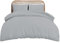 funky gadgets Bettwäsche-Set für Doppelbett, Polyester, Mikrofaser, gebürsteter Stoff mit 2 Kissenbezügen, silberfarben