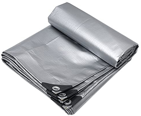 KOOEIN Lonas con Ojales,Lona Impermeable,Cubiertas De Plantas,Lona a Prueba De Viento Al Aire Libre,para Jardín,Patio,Piscina,Lona Multifuncional,fácil De Cuidar,4x7m/13x23ft