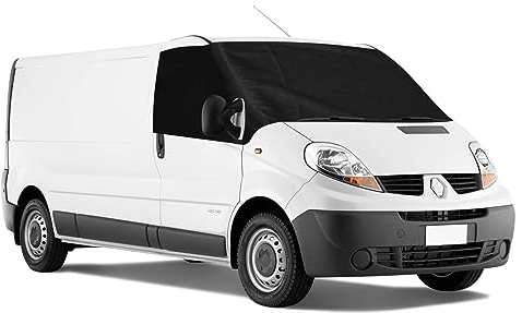 Auto Windschutzscheiben Abdeckung Ersatz für Renault Trafic 2001-2014, 600D Luxus Frontscheiben Sonnenschutz Ersatz für Opel Vivaro, 100% Verdunkelnd, Wetterfeste Frontscheibe Wrap Cover