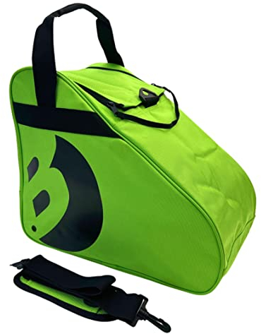 BEST SPORTING Tasche für Inlineskates und Schlittschuhe I Schlittschuhtasche mit verstellbarem Trageriemen I Rollschuhtasche in Taupe I große Inliner-Tasche I Schlittschuhe Tasche