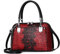 ADITAM Retro-Handtasche für Damen Klassische Kroko-Umhängetasche PU-Leder-Umhängetasche Top-Griff-Taschen mit Zwei Reißverschlüssen Rot Double The Comfort