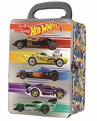 Hot Wheels 1:64 Scale cars Metal Car Carry Case I 18 Toy Car Storage & Organiser I Gift for Collectors & Kids Ages 3 Years Old & Up I 3D lid design I (Cars not included)