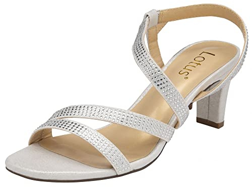 Lotus Bernadette Silver Open-Toe Ladies Sandals