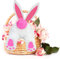 Osterdeko Osterkranz mit Hase Osterhase Kranz Osterdeko Osterkranz Hasen Hintern Ohren Osterdeko Osterkranz Tür Basteldekoration Kaninchenform Girlande Wandkranz Türkranz Bunny Ostern Deko Tischdeko