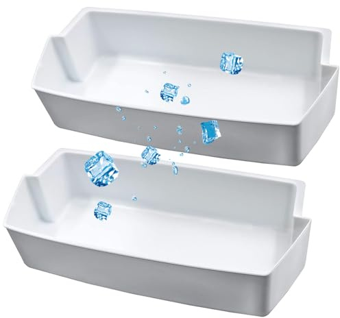 2 Pack 2187172 Refrigerator Door Shelf Bin Compatible with Whirlpool Amana Kenmore Replaces WP2187172, 2187172K, 2187194K