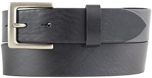 BELTINGER Gürtel aus Vollrindleder mit altsilberner Gürtelschließe 3,5 cm | Jeans-Gürtel für Damen Herren 35mm | Chino-Gürtel oder Trachten-Gürtel | Schwarz 100cm